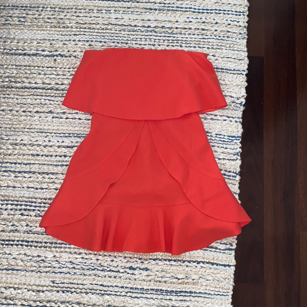 BCBG Coral Strapless Mini Dress